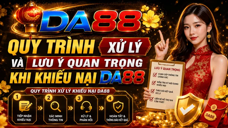 Quy trình xử lý và lưu ý quan trọng khi khiếu nại DA88