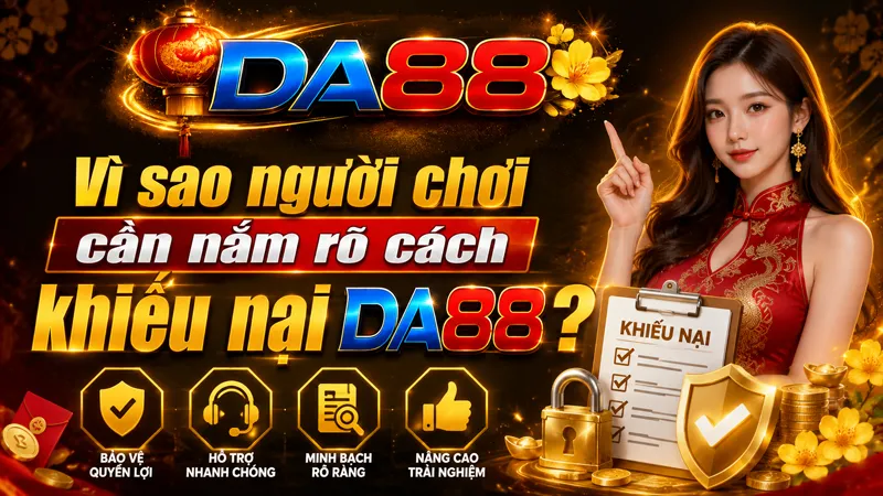 Vì sao người chơi cần nắm rõ cách khiếu nại DA88?
